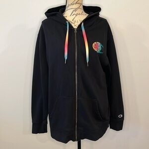 Champion zip front hoodie hooded sweatshirt ‘Be Your Own Champion’ 2X